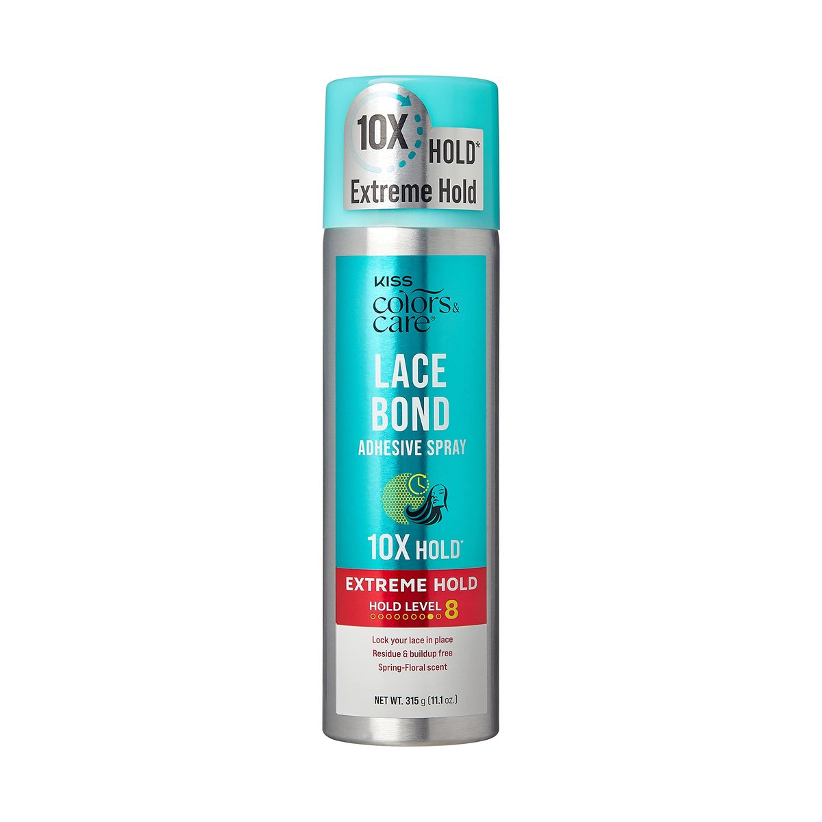 KISS Colors & Care Lace Bond Adhesive Spray Extreme Hold – Sweat Proof, Water-Resistant, Fast Drying – 11.1 oz - görsel 7