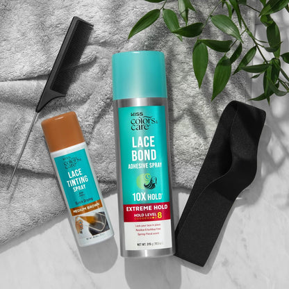 KISS Colors & Care Lace Bond Adhesive Spray Extreme Hold – Sweat Proof, Water-Resistant, Fast Drying – 11.1 oz