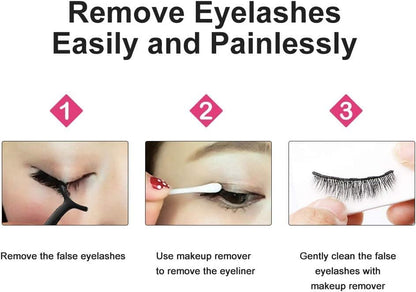 AOMIG Magnetic Eyelashes with Eyeliner Kit – 5 Pairs Natural Look False Lashes with Applicator, Waterproof Eyeliner Reusable Fake Lashes for Makeup Eyelashes Extension (Black)