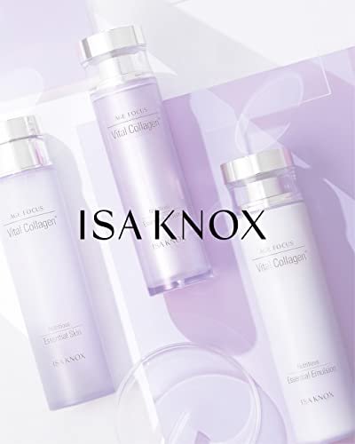 ISA KNOX Age Focus Vital Collagen Essential Toner + Prime Wrinkle Serum & Prime Eye Cream Set by LG Beauty - Korean Skincare (177 ml / 5.99 fl oz)