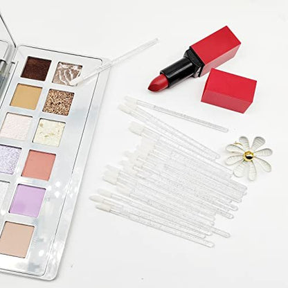 YSAFAI 300 Pieces Disposable Lip Brushes - Crystal Lip Gloss Wands and Lipstick Applicators for Hygiene and Precision
