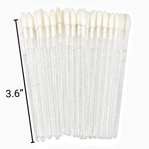 YSAFAI 300 Pieces Disposable Lip Brushes - Crystal Lip Gloss Wands and Lipstick Applicators for Hygiene and Precision - görsel 8