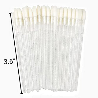 YSAFAI 300 Pieces Disposable Lip Brushes - Crystal Lip Gloss Wands and Lipstick Applicators for Hygiene and Precision