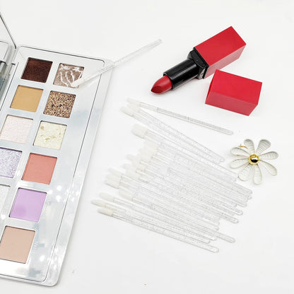 YSAFAI 300 Pieces Disposable Lip Brushes - Crystal Lip Gloss Wands and Lipstick Applicators for Hygiene and Precision