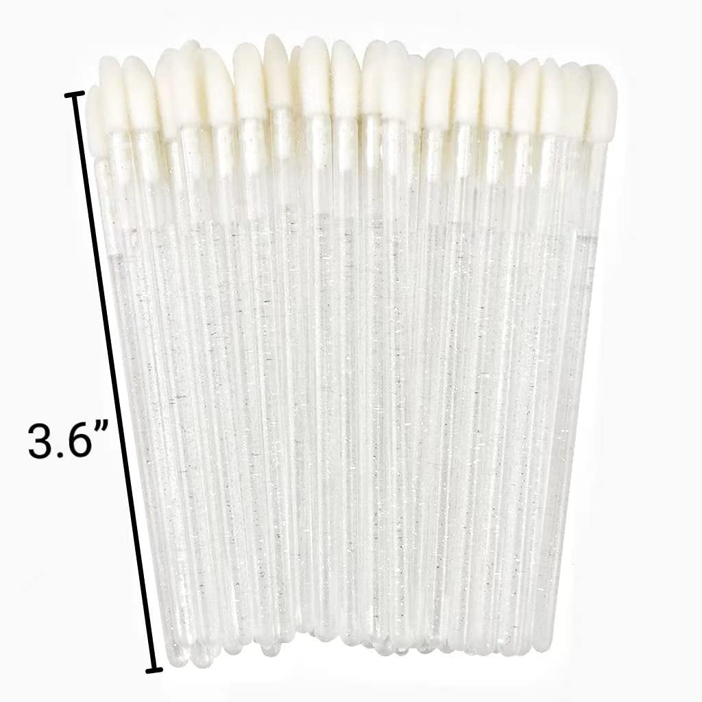 YSAFAI 300 Pieces Disposable Lip Brushes - Crystal Lip Gloss Wands and Lipstick Applicators for Hygiene and Precision - görsel 7