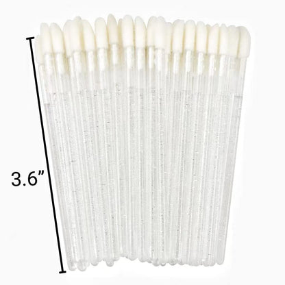 YSAFAI 300 Pieces Disposable Lip Brushes - Crystal Lip Gloss Wands and Lipstick Applicators for Hygiene and Precision