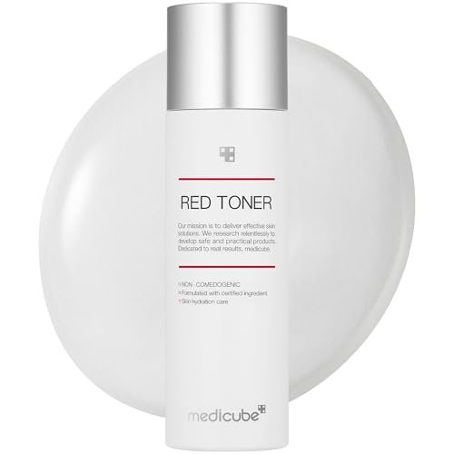 Medicube Red Toner 2.0 – Low-Irritating Korean Toner for Acne-Prone Skin with BHA, Niacinamide & Adenosine | Soothing & Non-Comedogenic | 3.38 fl.oz. Avelisse