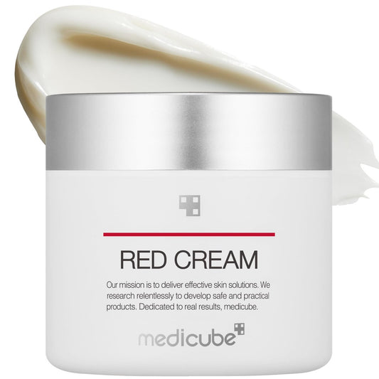Medicube Red Cream 2.0 – Low-Irritating Soothing Moisturizer for Trouble-Prone Skin with BHA, Niacinamide & Adenosine | 1.69 fl oz Avelisse