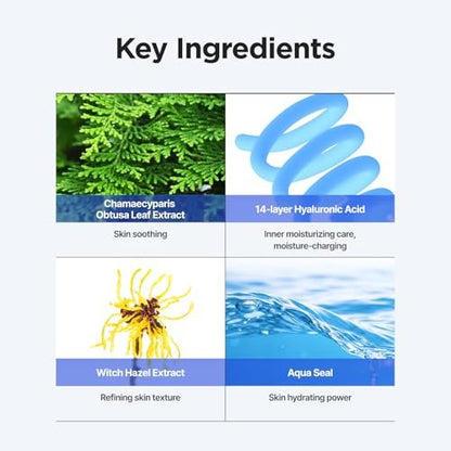 ISNTREE Ultra-Low Molecular Hyaluronic Acid Toner 300ml | Deep Hydration & Skin Smoothing | Vegan & Fragrance-Free Korean Skincare