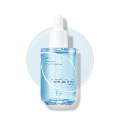 ISNTREE Ultra-Low Molecular Hyaluronic Acid Serum - Deep Hydration Vegan Korean Skincare, 1.69 fl.oz