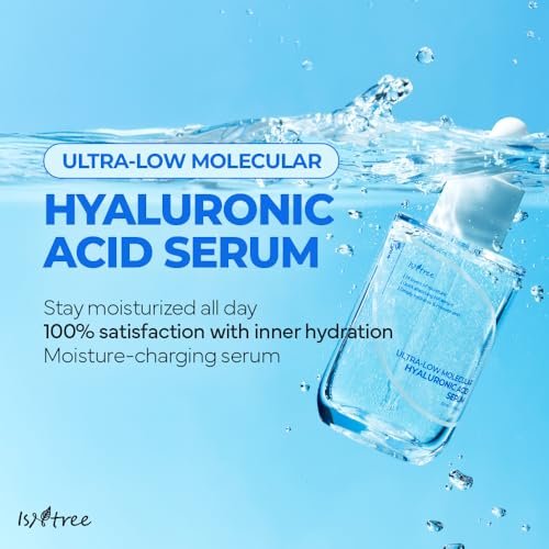 ISNTREE Ultra-Low Molecular Hyaluronic Acid Serum - Deep Hydration Vegan Korean Skincare, 1.69 fl.oz - görsel 4