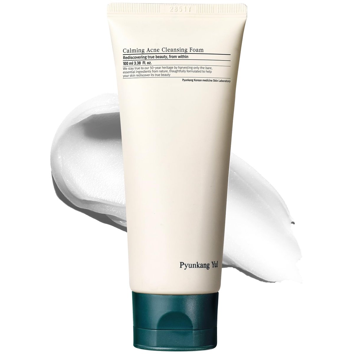 Pyunkang Yul Calming Cleansing Foam - Low pH Facial Wash with Witch Hazel, AHA, Cica & Tea Tree Extract for Oil Control, 3.38 Fl Oz Avelisse