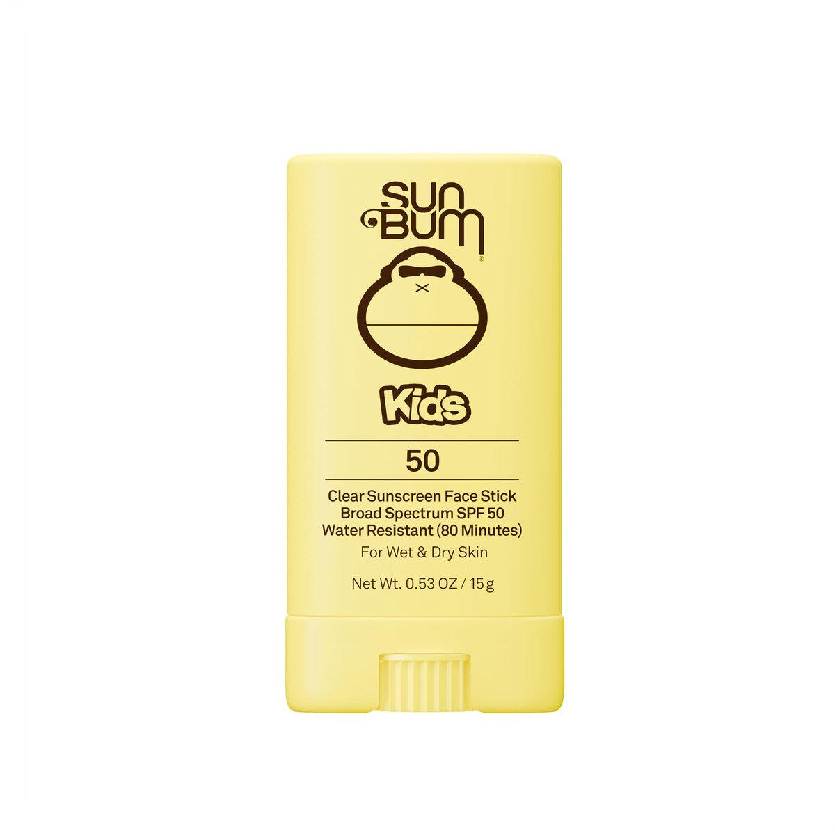 Sun Bum Kids SPF 50 Clear Face Stick Sunscreen - Broad Spectrum, Hawaii Compliant, Travel Size 0.53 oz Avelisse