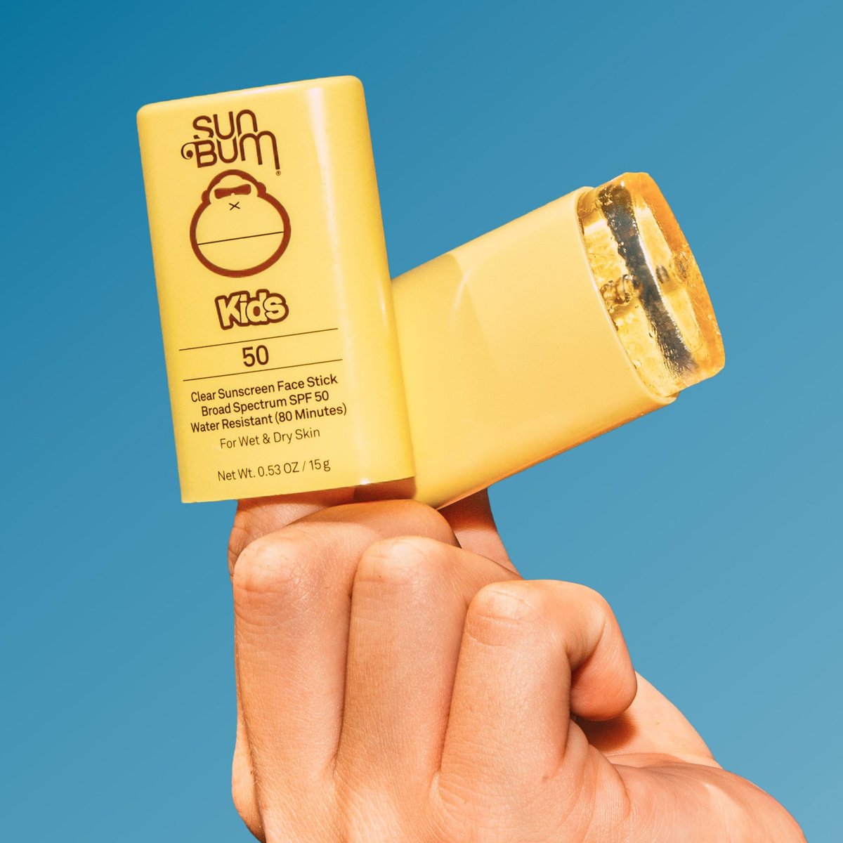 Sun Bum Kids SPF 50 Clear Face Stick Sunscreen - Broad Spectrum, Hawaii Compliant, Travel Size 0.53 oz Avelisse
