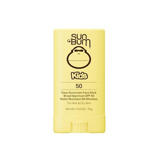 Sun Bum Kids SPF 50 Clear Face Stick Sunscreen - Broad Spectrum, Hawaii Compliant, Travel Size 0.53 oz Avelisse