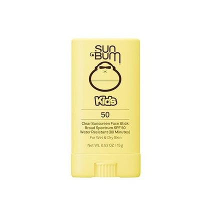 Sun Bum Kids SPF 50 Clear Face Stick Sunscreen - Broad Spectrum, Hawaii Compliant, Travel Size 0.53 oz Avelisse