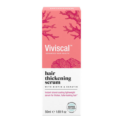 Viviscal Hair Thickening Serum - Instant Lightweight Leave-in Elixir for Thicker, Fuller Looking Hair with Keratin & Biotin, 50ml
