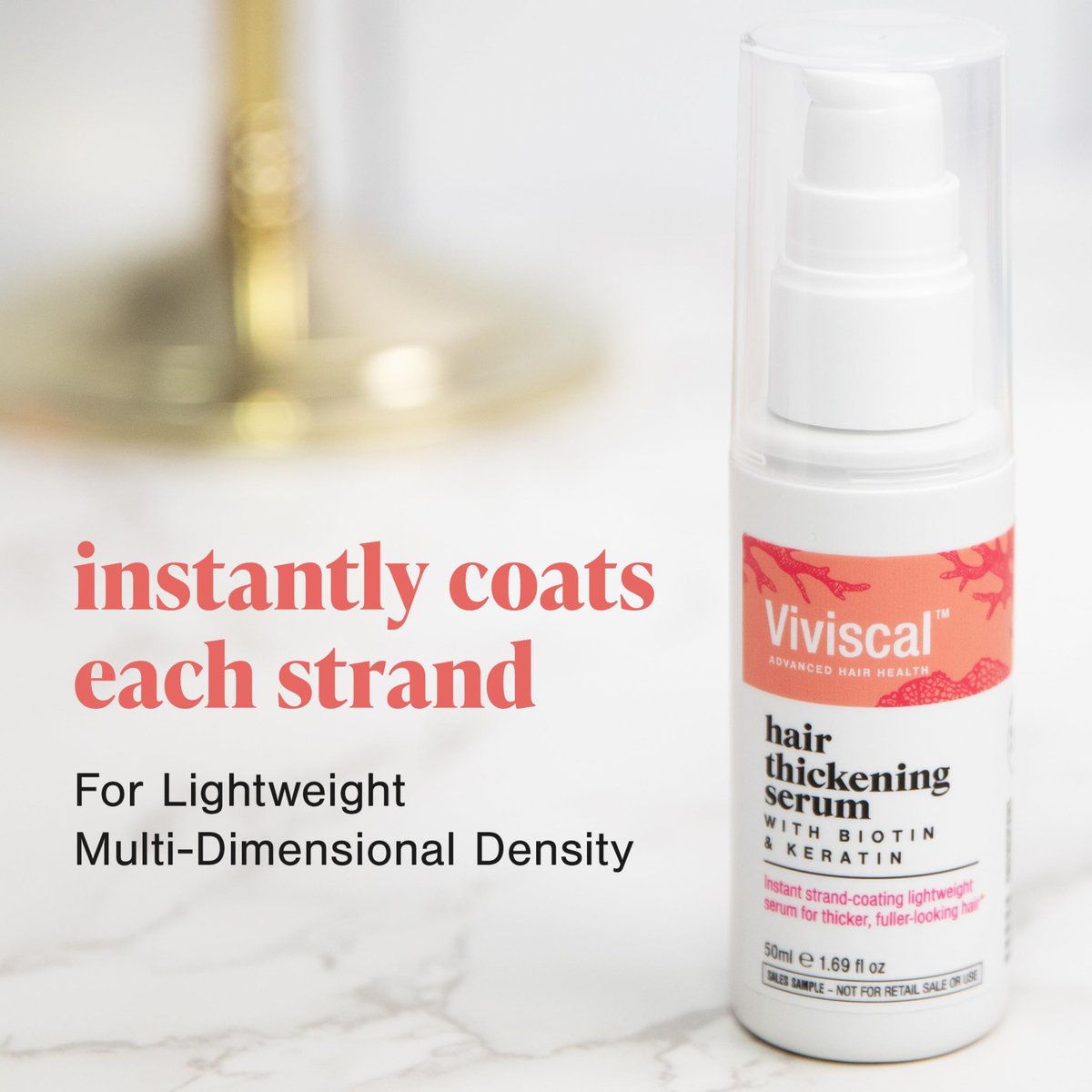 Viviscal Hair Thickening Serum - Instant Lightweight Leave-in Elixir for Thicker, Fuller Looking Hair with Keratin & Biotin, 50ml - görsel 9