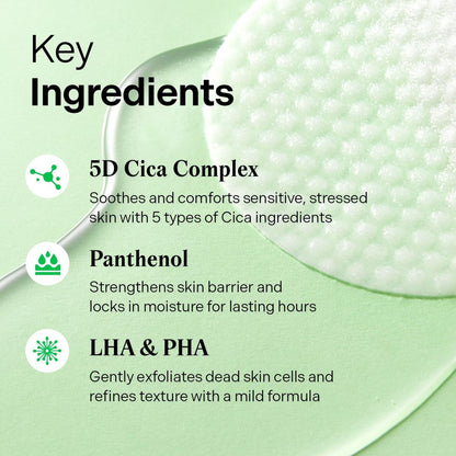 Torriden BALANCEFUL Toner Pad (60 Pads) - Daily Exfoliating Pads with PHA & LHA for Oily, Combo, and Sensitive Skin | 5D CICA, Panthenol Avelisse