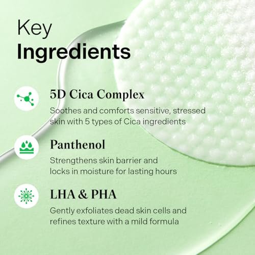 Torriden BALANCEFUL Toner Pad (60 Pads) - Daily Exfoliating Pads with PHA & LHA for Oily, Combo, and Sensitive Skin | 5D CICA, Panthenol Avelisse