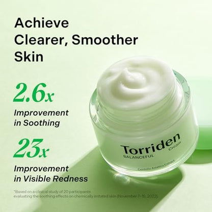 Torriden BALANCEFUL Cream 80ml – Soothing & Nourishing Moisturizer for Oily & Sensitive Skin with 5D CICA, Hyaluronic Acid, Panthenol