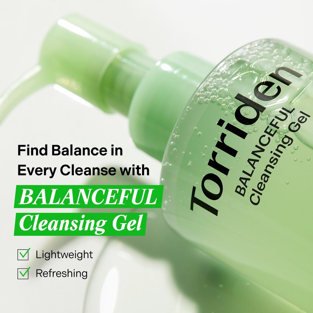 Torriden BALANCEFUL Cleansing Gel 200ml (6.76 fl. oz.) - Low pH Gentle Facial Cleanser with 5 Types of Centella Asiatica Extracts for Soothing, Calming, and Hydrating Avelisse