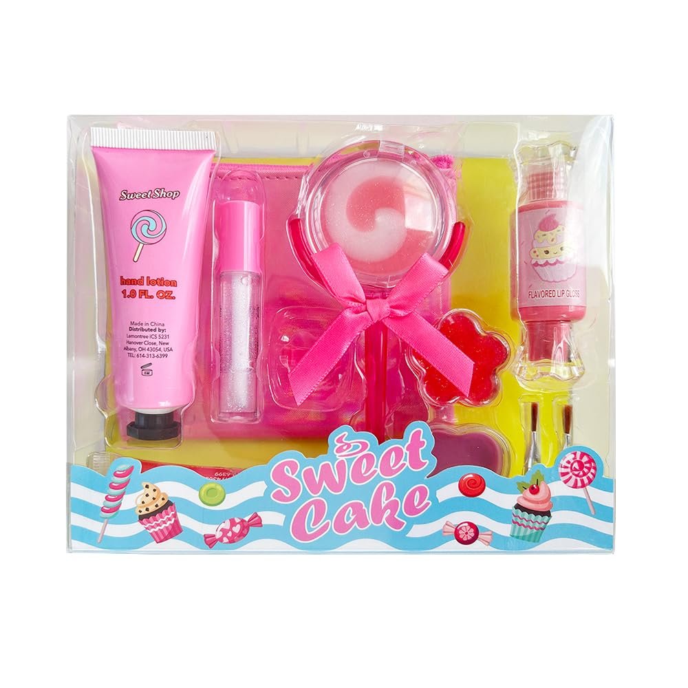 M&U MAKE YOU UP Lip Gloss Set for Girls – 11 Piece Ice Cream & Lollipop Shaped Lip Care Set - görsel 6