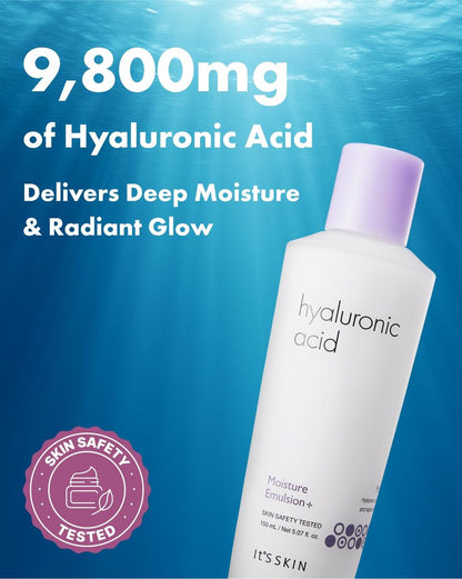 It'S SKIN Hyaluronic Acid Moisture Emulsion - 5.07 Fl Oz Face Moisturizer for Firming Hydration & Moisture Barrier | Korean Skincare Avelisse