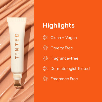 Live Tinted Superhue Brightening Eye Cream - Hydrating & Soothing with Niacinamide & Vitamin C - Cooling Applicator, 0.5 fl oz Avelisse