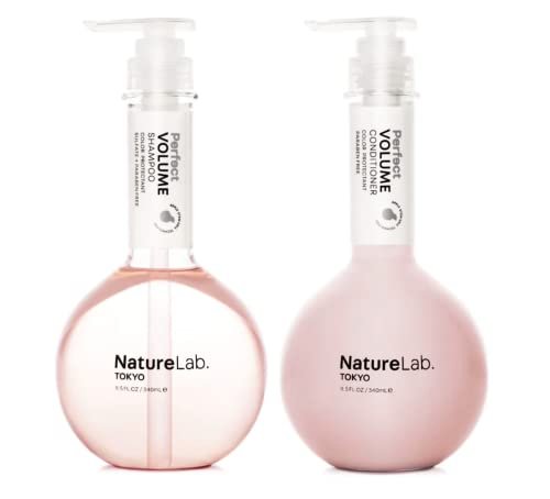 NatureLab.TOKYO Perfect Volume Shampoo & Conditioner Duo - Weightless Frizz Control for Smoother, Healthier Hair and Scalp, 11.5 Fl Oz Each Avelisse