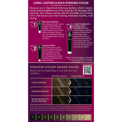 Schwarzkopf Keratin Permanent Hair Dye Cream 3.11 Deep Dark Blue - Professional Gray Coverage & Bond Enforcing System