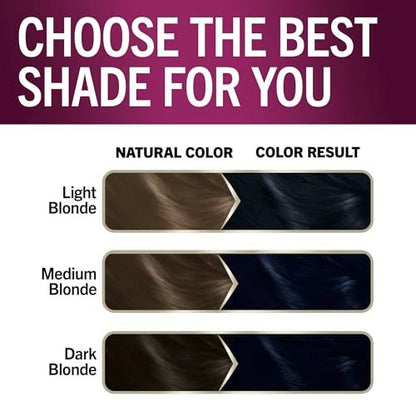 Schwarzkopf Keratin Permanent Hair Dye Cream 3.11 Deep Dark Blue - Professional Gray Coverage & Bond Enforcing System