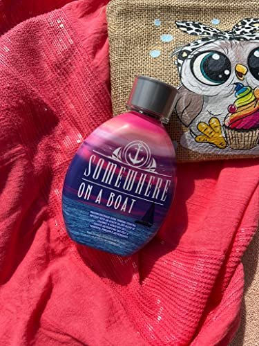 Somewhere On A Boat Tanning Lotion - Indoor & Outdoor Tanning with Coconut Oil, Pineapple & Shea Butter - White Lotion, No Bronzer (13.5 oz) Avelisse
