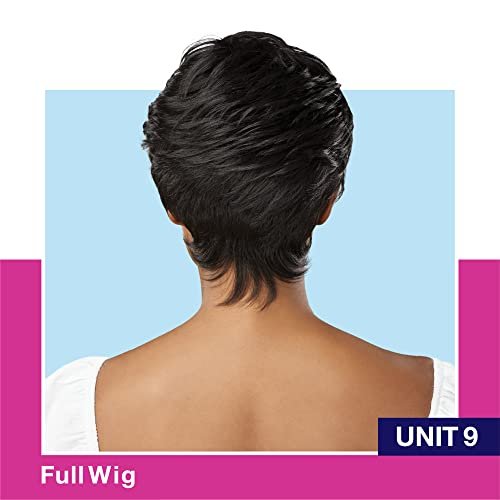 Sensationnel Dashly Wig - Unit 9 Non Lace Cap Ready to Wear Ear to Ear Lacepart Synthetic Wig (1B OFFBLACK) - görsel 7