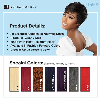 Sensationnel Dashly Wig - Unit 9 Non Lace Cap Ready to Wear Ear to Ear Lacepart Synthetic Wig (1B OFFBLACK)