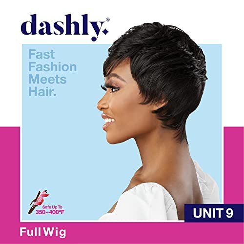 Sensationnel Dashly Wig - Unit 9 Non Lace Cap Ready to Wear Ear to Ear Lacepart Synthetic Wig (1B OFFBLACK) - görsel 5