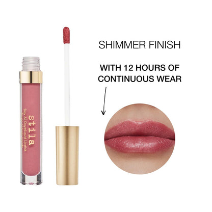 stila Stay All Day Liquid Lipstick, Shimmering Metallic - Pura Shimmer | Long-Lasting, No Transfer, Hydrating with Vitamin E & Avocado Oil