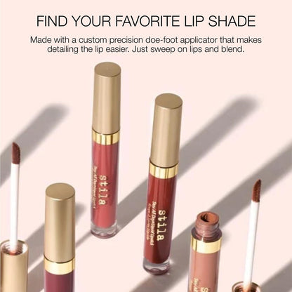 stila Stay All Day Liquid Lipstick, Shimmering Metallic - Pura Shimmer | Long-Lasting, No Transfer, Hydrating with Vitamin E & Avocado Oil