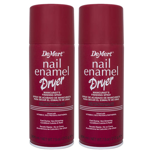 Demert Brands Nail Enamel Dryer Manicurist's Finishing Spray - Fast Drying Top Coat, 2-Pack (7.5 fl oz Each) Avelisse