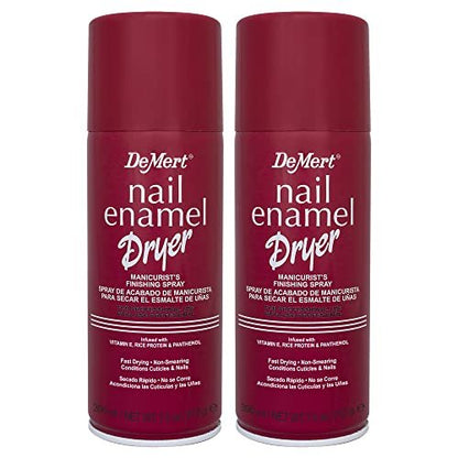 Demert Brands Nail Enamel Dryer Manicurist's Finishing Spray - Fast Drying Top Coat, 2-Pack (7.5 fl oz Each) Avelisse
