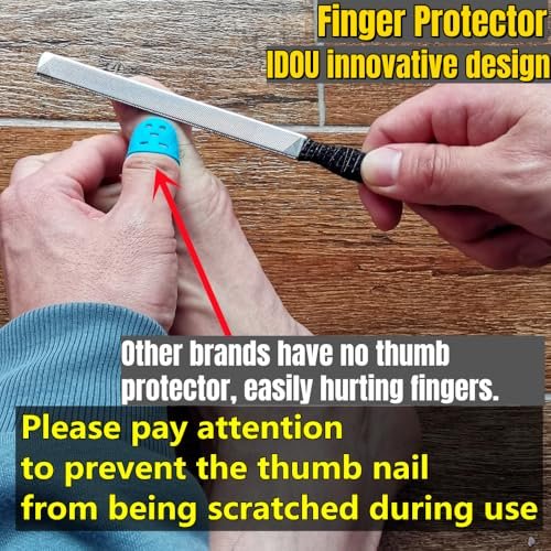 IDOU 2-Piece Stainless Steel Toe Nail Files for Thick Nails – 4 Sides, for Men, Seniors & Dogs - görsel 12