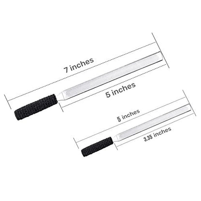 IDOU 2-Piece Stainless Steel Toe Nail Files for Thick Nails – 4 Sides, for Men, Seniors & Dogs