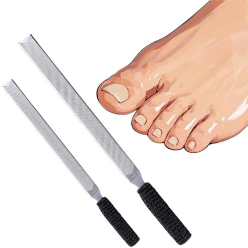 IDOU 2-Piece Stainless Steel Toe Nail Files for Thick Nails – 4 Sides, for Men, Seniors & Dogs - görsel 2