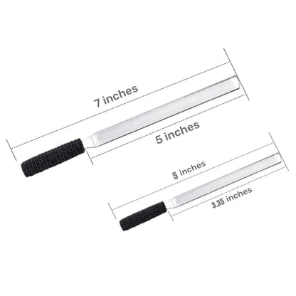 IDOU 2-Piece Stainless Steel Toe Nail Files for Thick Nails – 4 Sides, for Men, Seniors & Dogs