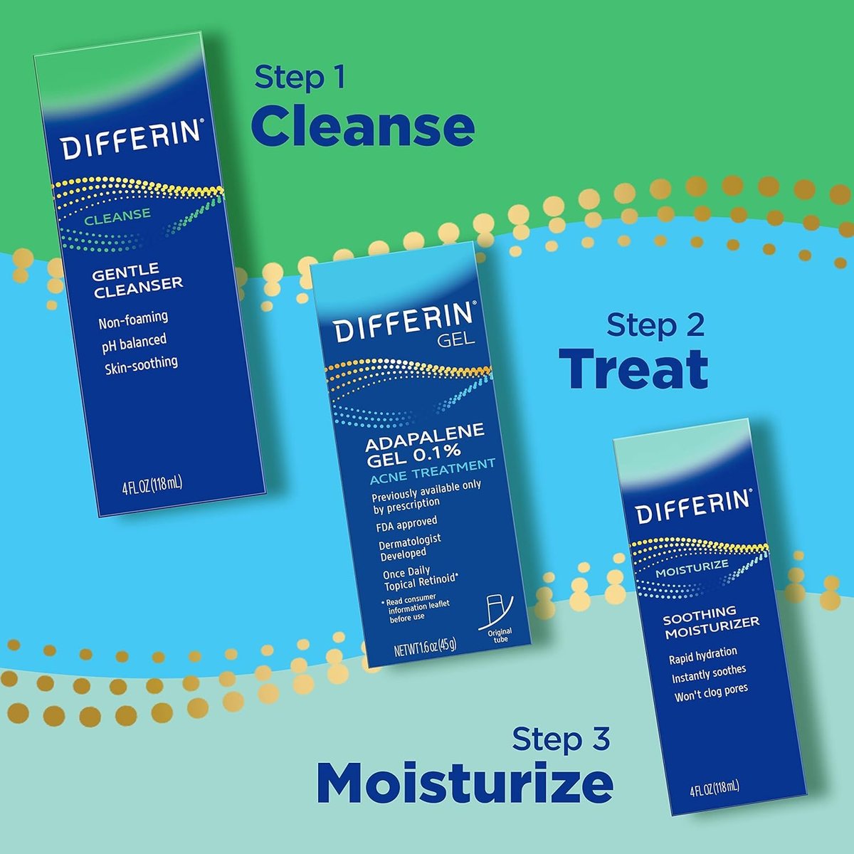 Differin Face Moisturizer – Soothing Lotion for Face and Body, Gentle Skin Care for Acne Prone & Sensitive Skin, 4 oz - görsel 11