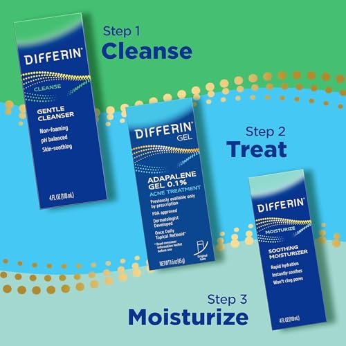 Differin Face Moisturizer – Soothing Lotion for Face and Body, Gentle Skin Care for Acne Prone & Sensitive Skin, 4 oz - görsel 12