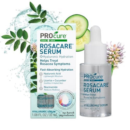 PROcure Rosacare Face Serum – Hyaluronic Acid, Niacinamide & Licorice Root for Redness Relief, Hydration & Sensitive Skin (1.08 fl oz) Avelisse