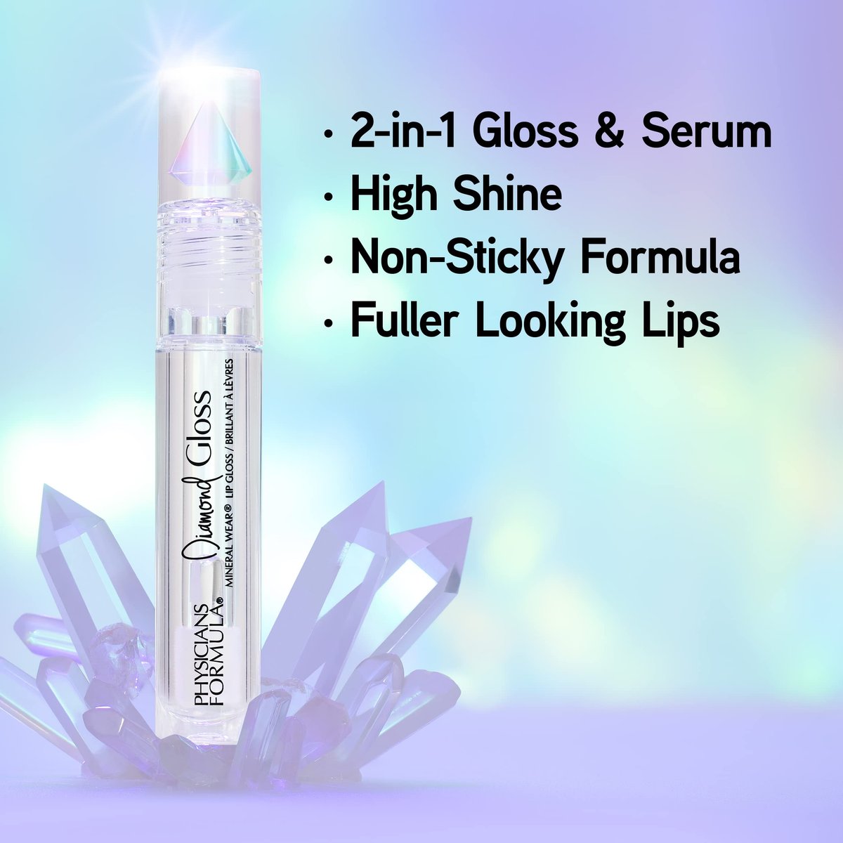 Physicians Formula Mineral Wear Diamond Gloss Crystal Clear - High-Shine Lip Gloss - görsel 3