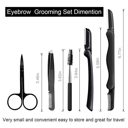KAJUDA 5-in-1 Eyebrow Grooming Kit - Eyebrow Razor, Trimmer & Scissors Set for Women and Men - görsel 14
