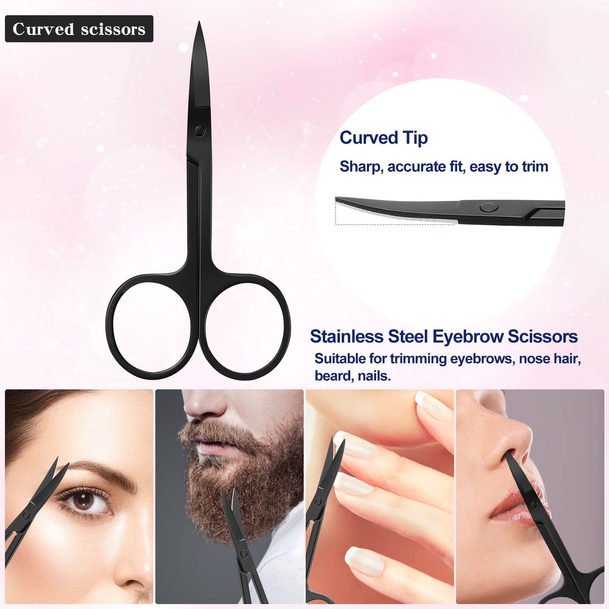 KAJUDA 5-in-1 Eyebrow Grooming Kit - Eyebrow Razor, Trimmer & Scissors Set for Women and Men - görsel 7